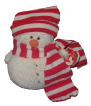 Ty Jingle Beanies Mr Frost Snowman 4&quot; Plush Bean Bag Stuffed Holiday Toy - $9.65