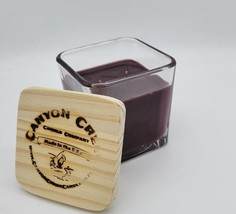 New Canyon Creek Candle Company 14oz Cube Jar Black Cherry Cabernet Handmade! - £21.88 GBP