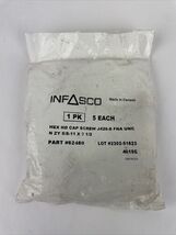 Pack of 5 Infasco 62480 Hex HD Cap Screw J429-8 FNA UNC N ZY 5/8-11 X 2-... - $19.79