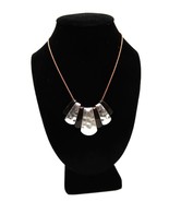 Vtg Multi Tonal Black Silver Copper Bib Princess Length Statement Necklace - $463.92 MXN