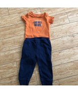 Carter&#39;s Bodysuit &amp; Jogging pants size 9 Months Orange Blue - £3.19 GBP