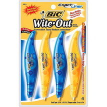 BIC Wite-Out Exact Liner Correction Tape, White, 4-Pack - £14.89 GBP