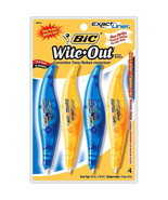 BIC Wite-Out Exact Liner Correction Tape, White, 4-Pack - $346.45 MXN