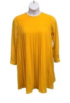 Rachel Parcell Dress Womens  Medium Mustard Gold Savannah Pleated A Line... - £16.09 GBP