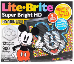Lite-Brite Disney Super Bright High Def,100 Years of Wonder Kids Arts &amp; Crafts - £26.70 GBP