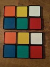 Set of 12 Tiles Rubik&#39;s Race Ideal 1982 Board Game Parts Replacement - £5.44 GBP