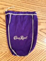 Crown Royal Drawstring Felt Bag 1 liter size Whisky Deep Purple Gold Emb... - $9.87