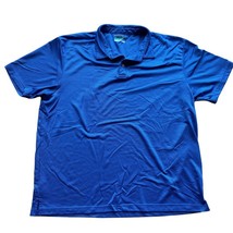PGA Tour Golf Men&#39;s Polo Shirt Short Sleeve Blue Size XXL Summer - £7.54 GBP