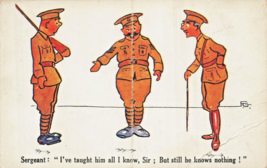 Sergente: I Taught Lui Tutti I Know-He Knows NOTHING-1917 British WW1 Cartolina - £6.25 GBP