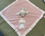 Baby Boom Bear Lovey Pink Blanket Angel Wings Jesus Cross Christian Doll - $18.76