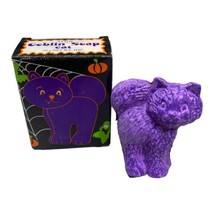 Vintage 1994 Avon Halloween Purple Goblins Cat Crayon Soap Bar *New Unused - $186.39 MXN