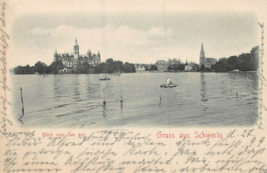 Schwerin Germany~Blick Von See aus~1899 Otto Vieweg Photo Postcard - £9.18 GBP