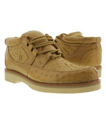 Mens Sand Genuine Crocodile Ostrich Skin Sneaker Shoes Western Cowboy Wear - £135.88 GBP