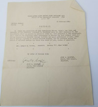 62nd Coast Artillery Letter of Good Conduct Vintage 1944 Signed - $15.15