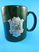  Pewter Golf Bag &amp; Clubs Emblem Dark Green Mug Great American Products USA - £8.72 GBP