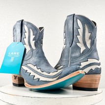 NEW Lane WALK THE LINE Blue Cowboy Boots Ladies 9.5 Western Snip Toe Short Ankle - £153.75 GBP