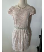 Wedding guest dress fancy white with pinkish color size 10 - $39.60