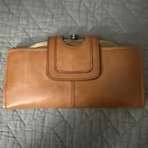 HOBO Tri Fold Wallet/Wristlet Orange Leather &amp; Magnetic BNWOT VERY NICE - $88.82