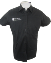 Port Authority Women shirt embroidered logo Disney Parks &amp; Resorts black... - £15.63 GBP