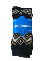 Men&#39;s Columbia Socks Arch Support Multicolor / Black Crew  4 Pair Shoe Sz 6-12 - £9.87 GBP