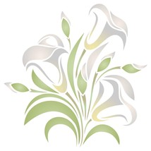 Flower Power Calla Lily Stencil - Create Stunning Floral Art with 6.5 x 6.5 inch - £28.23 GBP