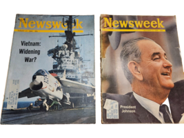 Lot of 2 Newsweek  August 17 1964 &amp; Vietnam Nov. 9 1964 Johnson - £15.79 GBP