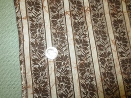 1466. Fan Floral Mottled Stripe Apparel, Craft Cotton Fabric - 43&quot; X 1 3/4 Yds. - £4.05 GBP