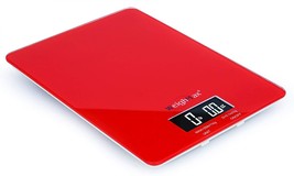 Weighmax Tempered Glass Digital Mailing And Food Kitchen Scale, 25Lbs/11Kg, Red - £27.17 GBP
