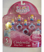Squinkies Disney Princess Cinderella Ring Pack  Set of 5 NIP  - £7.07 GBP