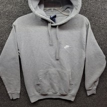 Vtg Nike Pullover Sweater Men&#39;s Sz S Grey White Swoosh - £23.20 GBP