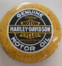 Harley Davidson Genuine Motor Oil 18 inch Round Metal Button Sign #14376-B - £39.30 GBP