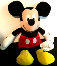 vintage 2001 Mickey Mouse plush 9 inch &quot;The Disney Store 2001&quot; printed o... - $9.85