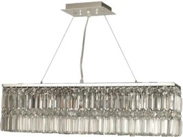 Chandelier DALE TIFFANY CANLEY 3-Light Polished Chrome Solid Crystal Met... - £479.61 GBP