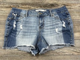 Torrid Cut Off Shorts Womens Size 10 Blue Denim Raw Hem High Rise Medium... - £12.37 GBP