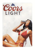 Coors Light Bikini Model Vintage Novelty Metal Sign 12&quot; x 8&quot; NEW! - £7.05 GBP