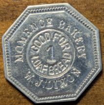 Momence, Illinois IL Momence Bakery W. J. Dixon Good For 1 Loaf Bread Token - $373.64 MXN