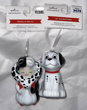 NWT Hallmark 101 Dalmatians Decoupage Christmas Ornaments CRUELLA &amp; PUPP... - £23.56 GBP