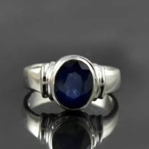 Natural Certified Blue Sapphire/ Neelam Rashi Ratan Astrological Purpose Ring  - £51.94 GBP