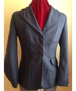 Richland Riding Apparel Navy Blue Wool Blend Womens 10 Show Jacket Pinst... - £52.32 GBP