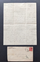 Antique 1900 GREENVILLE Public Schools Letterhead w/ envelope ~ Greenvil... - £21.86 GBP