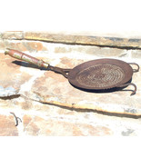 Primitive Old HAND FORGED Iron Wood handle Strainer Hang BZ - £79.82 GBP