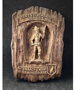 1970‘ Vintage Wall Hanging Wooden Hand Crafted Plaque Austria  - $491.33 MXN