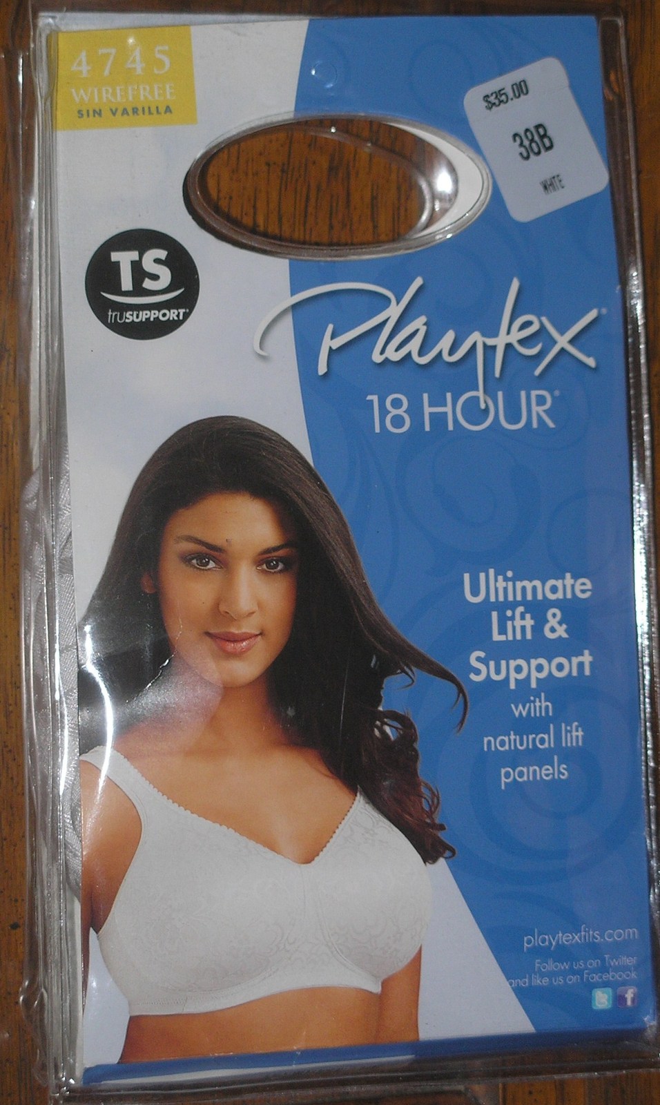 Playtex 18 Hour Bra White WireFree #4745 38B and 50 similar items