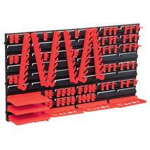 71 Piece Storage Kit with Wall Panels Red and Black - £13.19 GBP