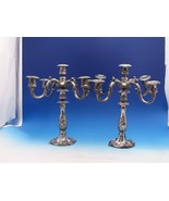 Burgundy by Reed and Barton Silverplate Candelabra Pair 5-Light #74 15&quot; ... - $24,671.30 MXN