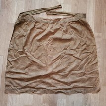 Vintage Handcrafted Half Apron Brown w/ Blue 26&quot; Long 52&quot; Waist w/ Ties - $257.99 MXN