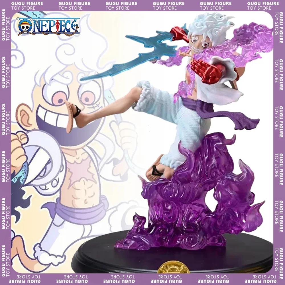 ONE piece Figures 22cm Luffy Nika Anime Figures Luffy Gear 5 Figures Gk Figurine - £34.72 GBP+