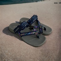 Skechers  Women Sz 7 Outdoor Lifefstyle Reggae Aztec Blue Slip-On Sandals 40974 - £24.82 GBP