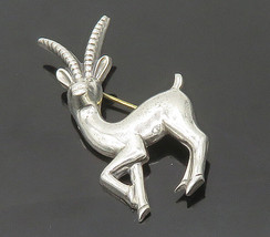 CORO 925 Sterling Silver  - Vintage Shiny Gazelle Animal Brooch Pin - BP6626 - £41.16 GBP