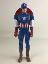 Marvel Titan Hero Series Captain America 11&quot; Figure Super Hero Hasbro w/ Shield - £12.16 GBP